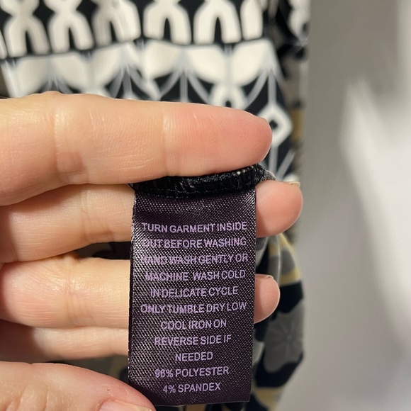 Hale Bob Belted Long Sleeve stretch Jersey button front dress size small - Picture 5 of 8